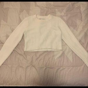 Zara white cropped sweater